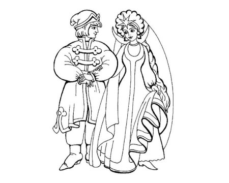 Сказка о царе Салтане раскраска для детей