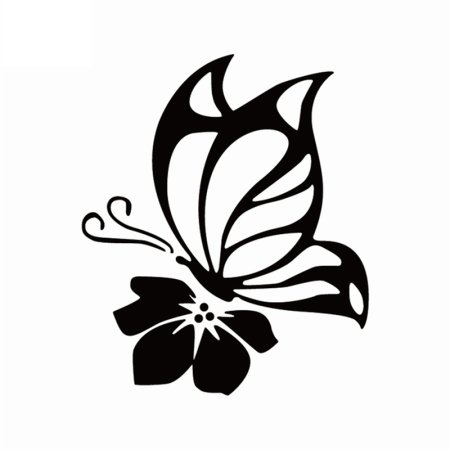 Трафареты цветов и бабочек