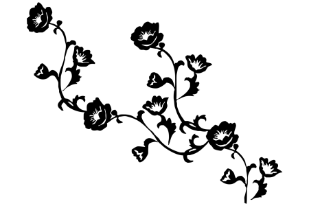 Трафареты цветов на стену