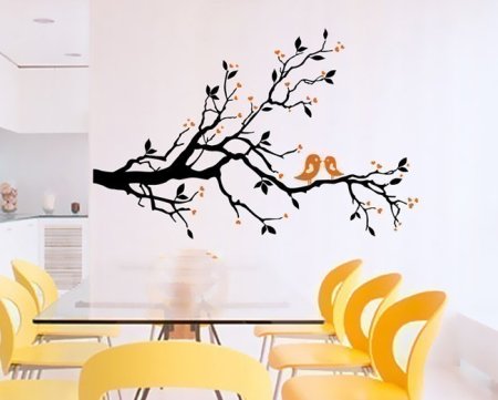 Трафаретная роспись стен на кухне