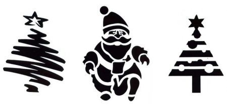 Трафареты для искусственного снега на окна