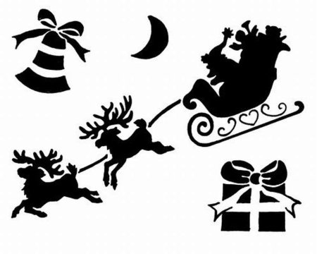 Рисунки на окна трафареты