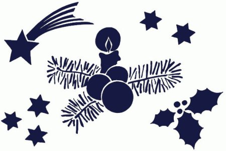 Новогодние трафареты для искусственного снега