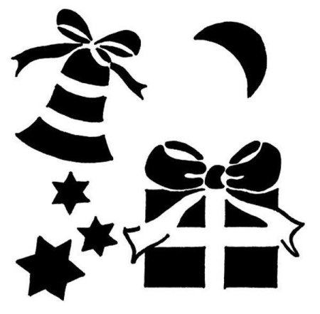 Трафареты для украшения окна спреем