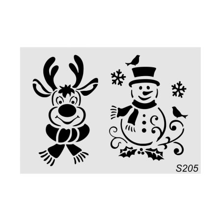 Трафарет новогодний узор для рисования