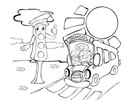 Раскраски для детей ПДД для дошкольников