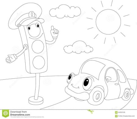 Дорога раскраска для детей