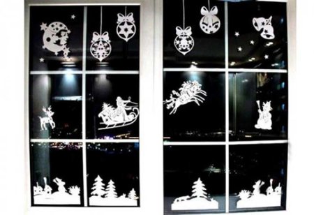 Трафареты для рисования гуашью на окне