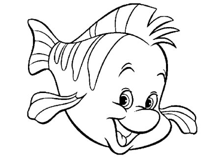Рыбка Флаундер раскраска