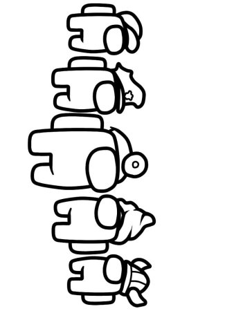 Раскраски амонг АС маленькие