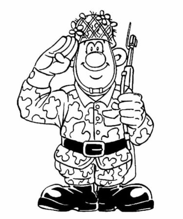 Солдат раскраска