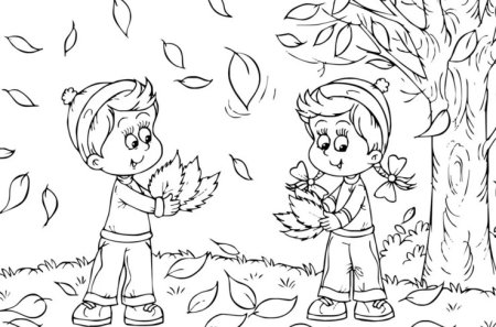 Осень раскраска для детей