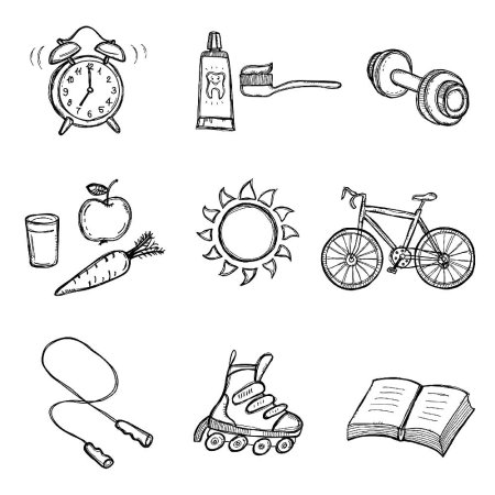 Раскраска здоровый образ жизни для детей