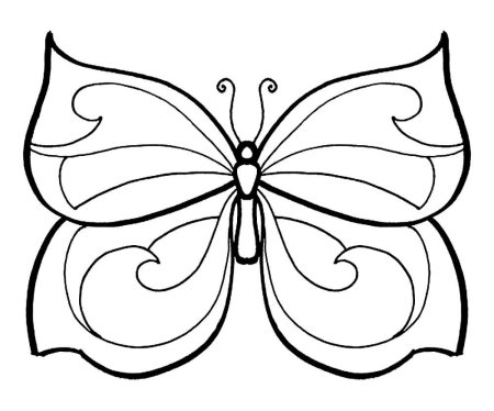 Бабочка раскраска для детей
