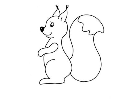 Белка в дупле раскраска