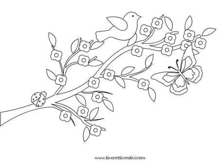 Ветка раскраска