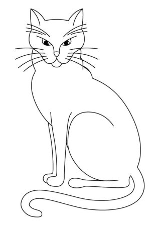 Кошка для раскрашивания