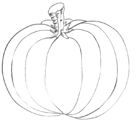 Тыква раскраска для малышей