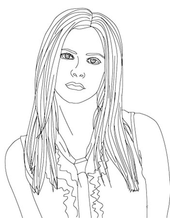 Портрет девочки раскраска