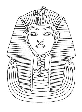 Раскраски Египет фараон Тутанхамон