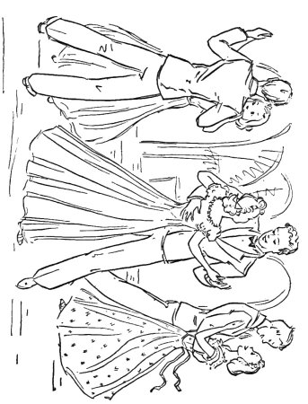 Раскраска танец вальс