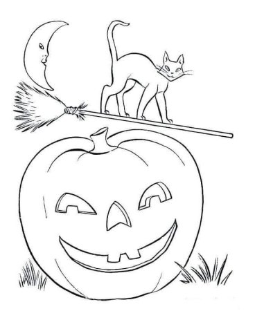 Тыковки на Хэллоуин раскраски