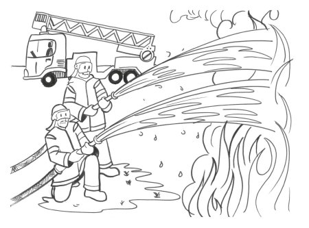 Пожарная безопасность раскраска для детей