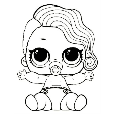 Кукла ЛОЛ систер раскраска