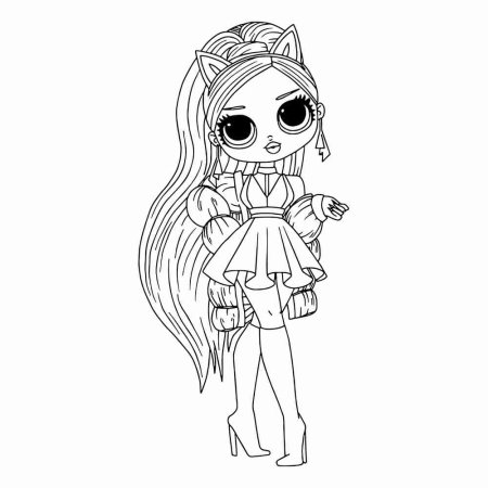 Кукла lol раскраска омг