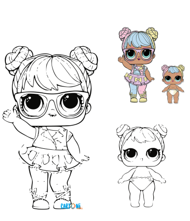 Раскраска ЛОЛ Бон Бон