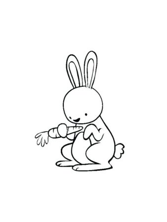 Раскраска зайчик