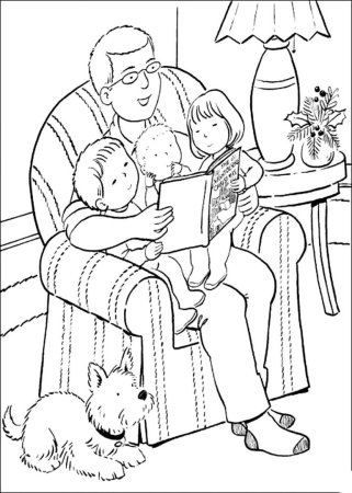Раскраска семья