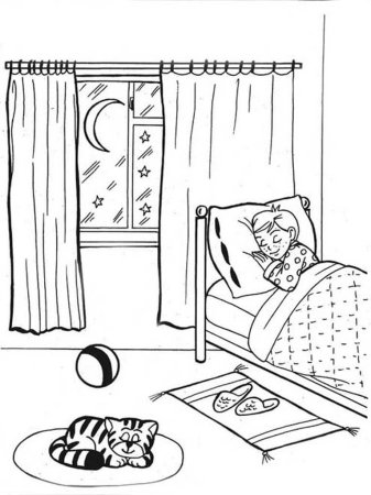 Режим дня раскраска