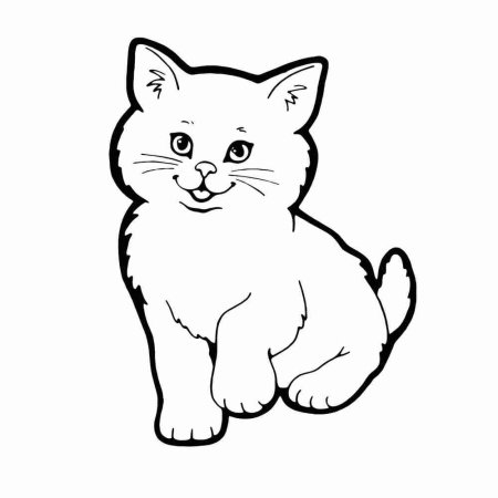 Котенок. Раскраска