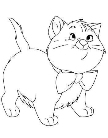 Кошечка для раскрашивания