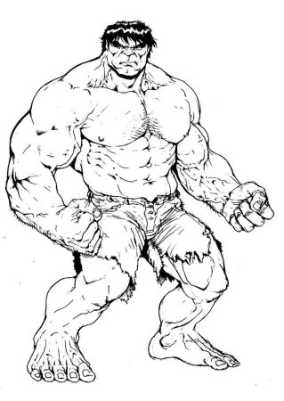Герои Марвел раскраска Халк
