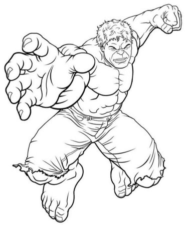 Герои Мстители раскраска Халк