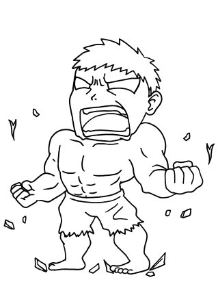 Халк раскраска