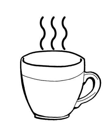 Чашка раскраска для детей