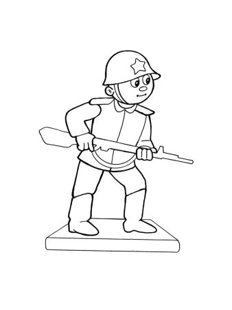 Раскраска солдатики для детей