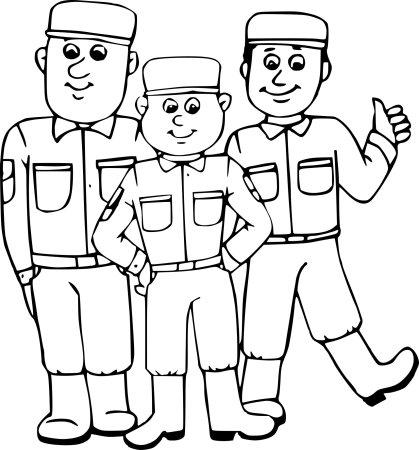 Солдатики раскраска