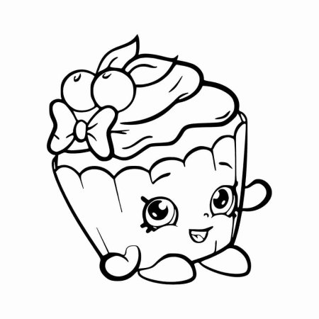 Раскраски кексики Шопкинс