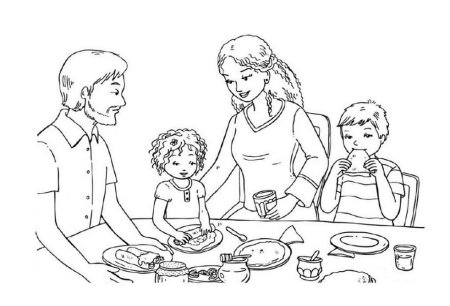 Раскраска "моя семья"