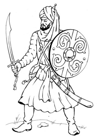 Раскраски. Воины