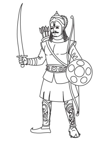 Рыцари. Раскраска