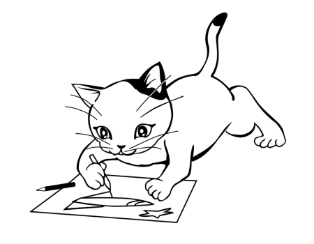 Раскраска кошечка