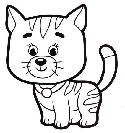 Котики. Раскраска для малышей