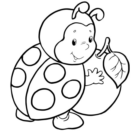 Раскраски Божья коровка для детей 6-7 лет
