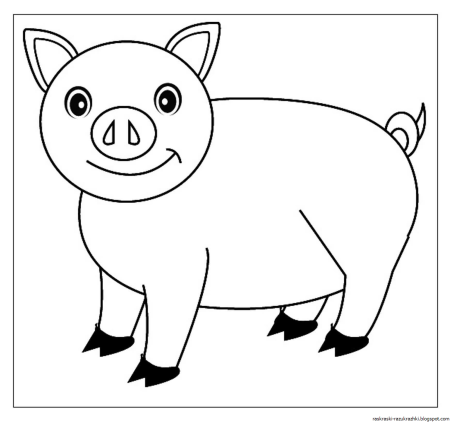 Поросенок раскраска