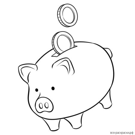 Поросенок раскраска для малышей